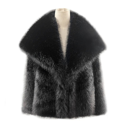 Black Faux Fur Jacket