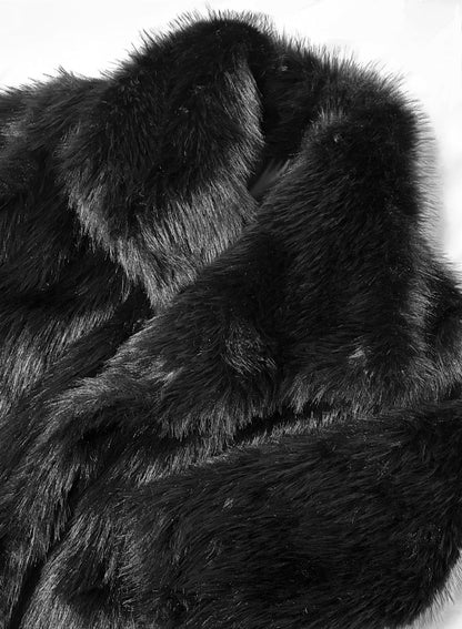 Classic Black Faux Fur Jacket