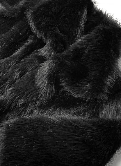 Classic Black Faux Fur Jacket